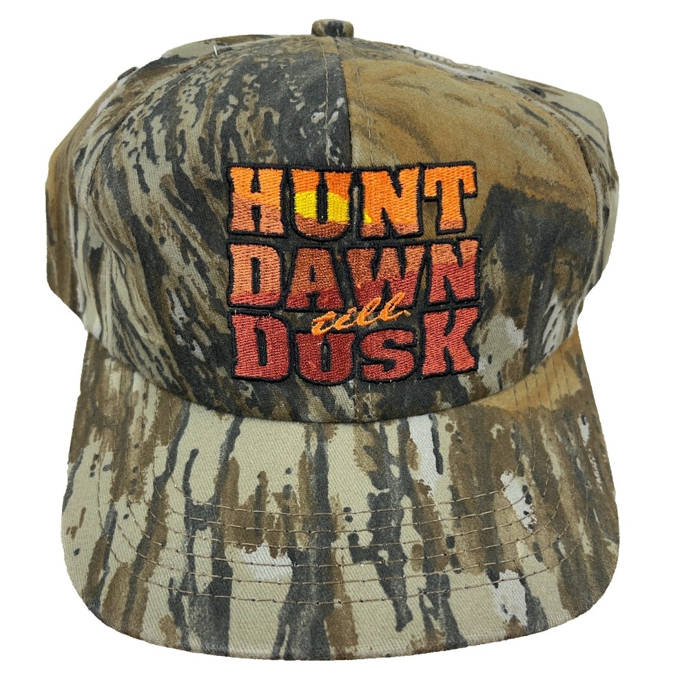 Vintage Realtree Camo Hat Cap SnapBack Made In USA Hunter 90s Y2K Dawn Til Dusk